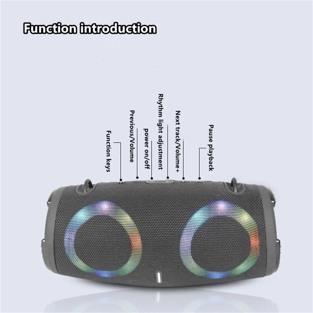 Portable Waterproof 100W High Power Bluetooth Speaker RGB